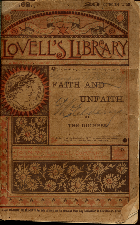 Front cover of Faith and Unfaith by The Duchess.