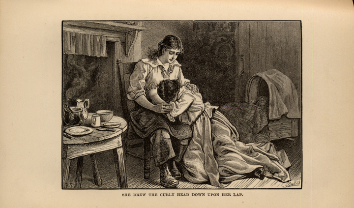 Illustration included in Burnett' That Lass o' Lowrie's.