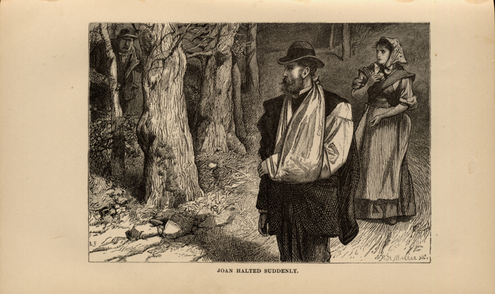 Illustration included in Burnett' That Lass o' Lowrie's.