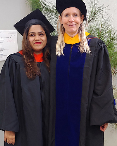 Dr. Lynam with Prathima at graduation