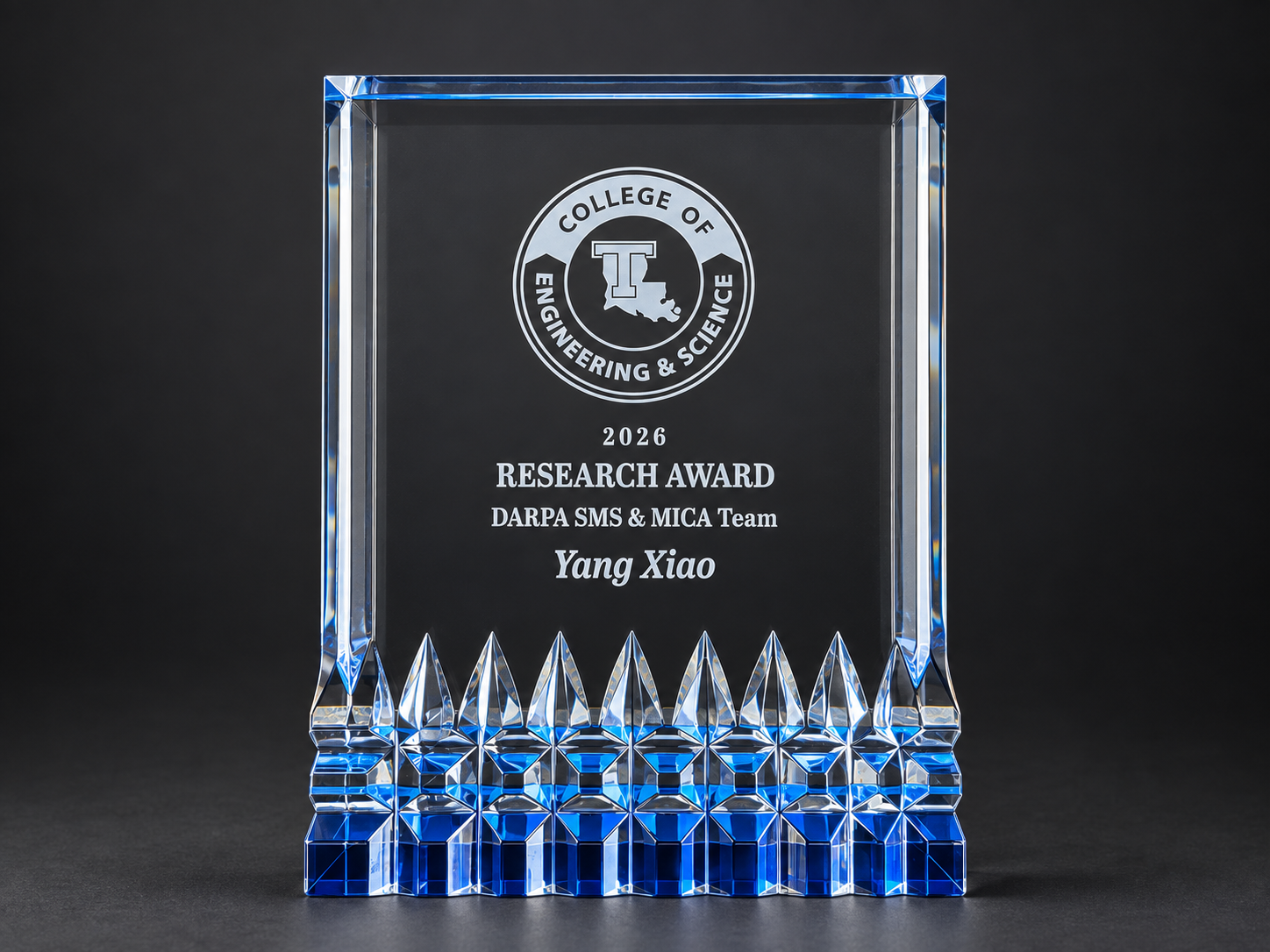 Dr. Yang Xiao receives the 2026 COES Research Award for the DARPA SMS and MICA Team