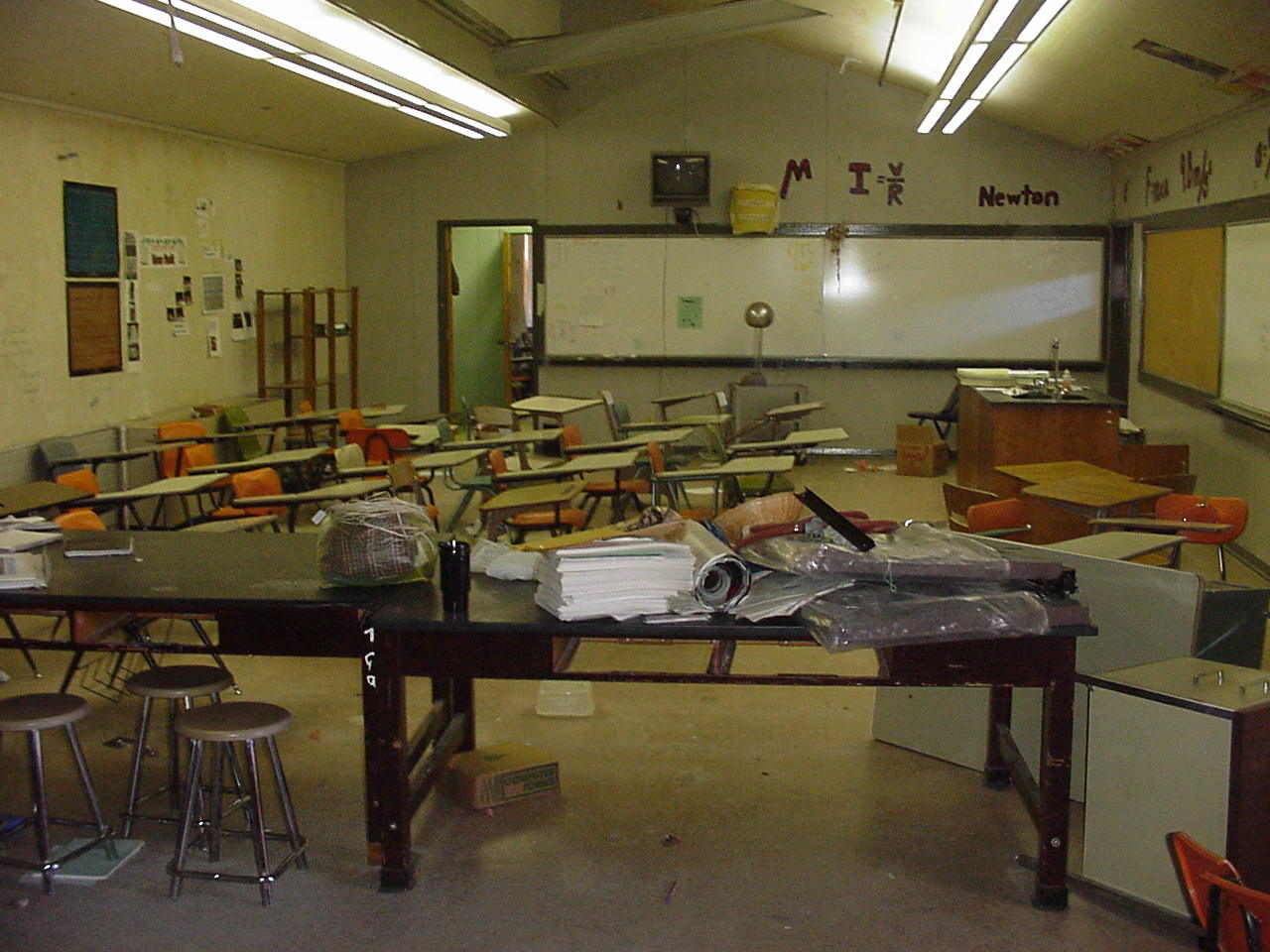 high school physics classroom